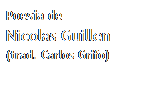 Caixa de texto: Poesia de
Nicolas Guillen
(trad. Carlos Grifo)
&nbsp;
