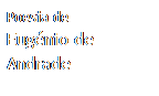 Caixa de texto: Poesia de
Eugénio de Andrade